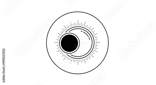 Detailed illustration of a human eye.