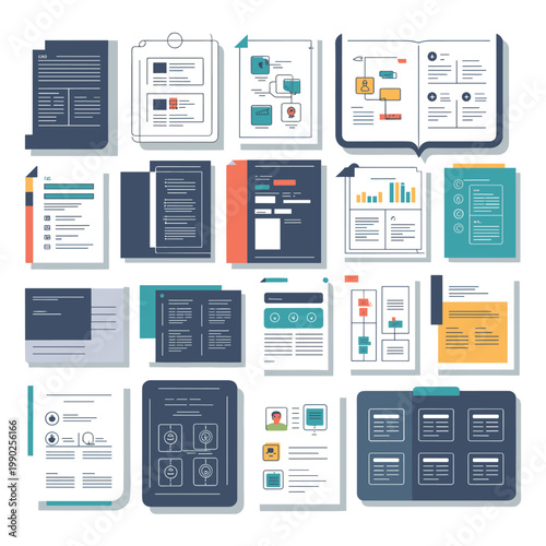 Photos Creative wireframes and layouts for digital and print media designs