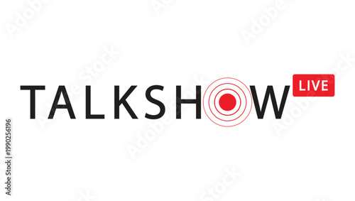 talkshow live broadcast logo for modern media and television channel