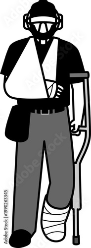 満身創痍の野球球審