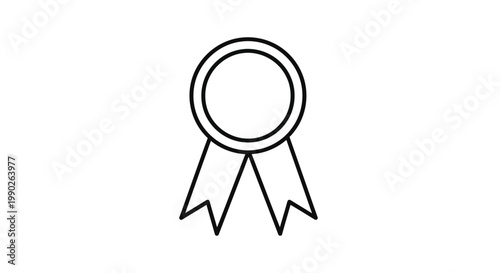 Ribbon Badge Icon Symbol Graphic.