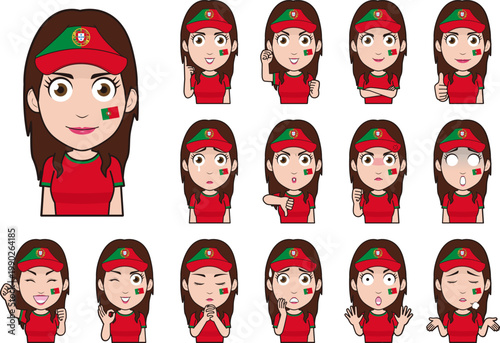 サポーター女性ポルトガル代表