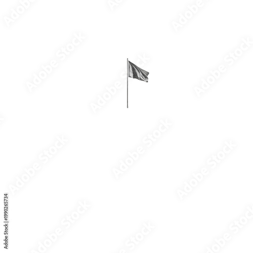 Minimal small white flag icon simple marker symbol isolated on transparent background