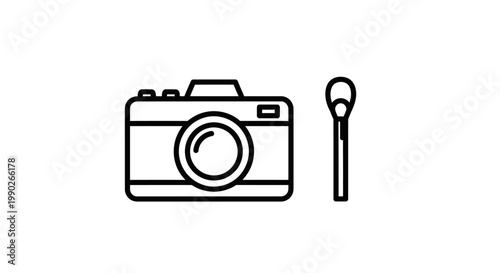 Camera and microphone icon set.