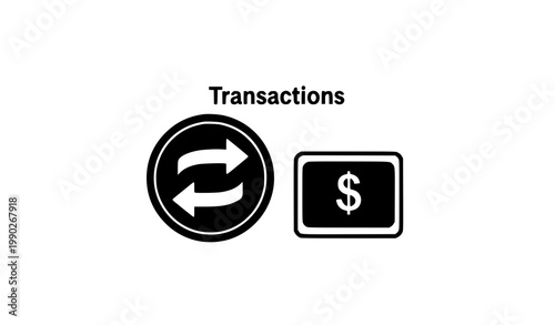 Modern finance icon collection with banking and money outline symbols in grid layout vector design