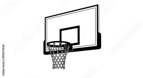 Basketball hoop and backboard with net ready for shots and training sessions.