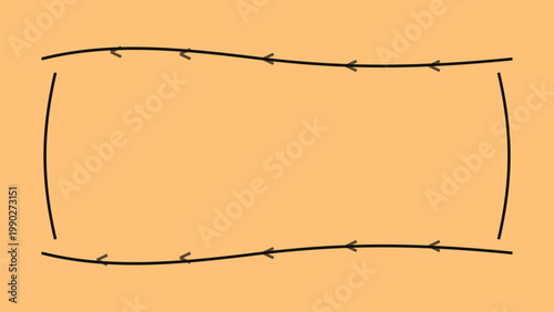 Illustration of a magnetic field with directional arrows Vector