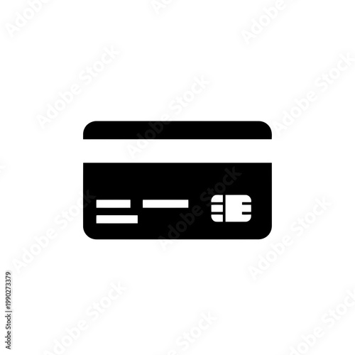 A black credit card icon on a for finance and banking concepts