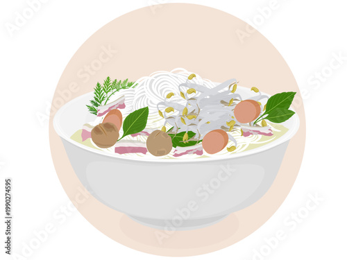 Thai Rice Noodles with Spicy Pork Sauce