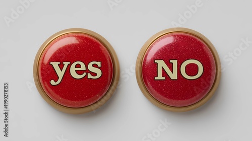 Digital interface element featuring yes and no buttons, representing approval and denial in a modern UX context