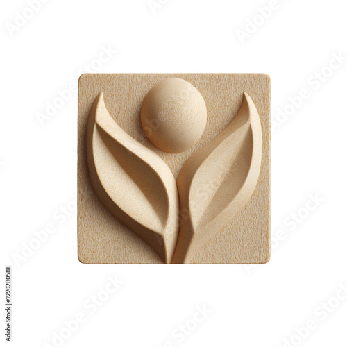 Eco leaf abstract logo icon isolated on transparent background