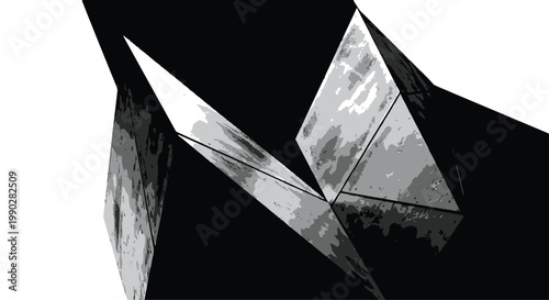 Geometric Shapes in Black and White