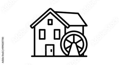 Black silhouette of tall gothic church