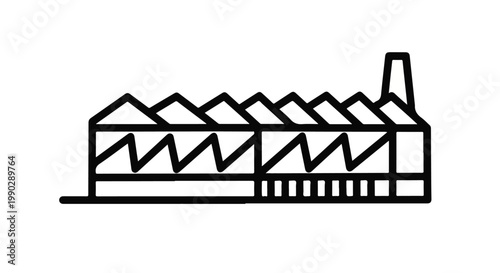 Sketch of rural farm house and barn