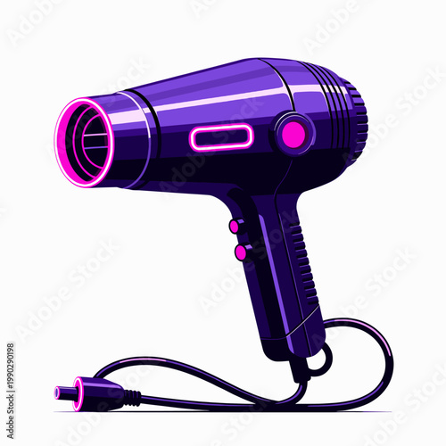 Futuristic Flair: This sleek, vibrant hairdryer combines style and functionality for the modern grooming enthusiast.