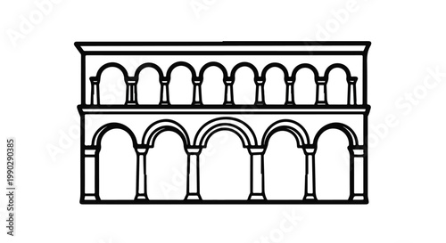 Narrow city street perspective sketch alley