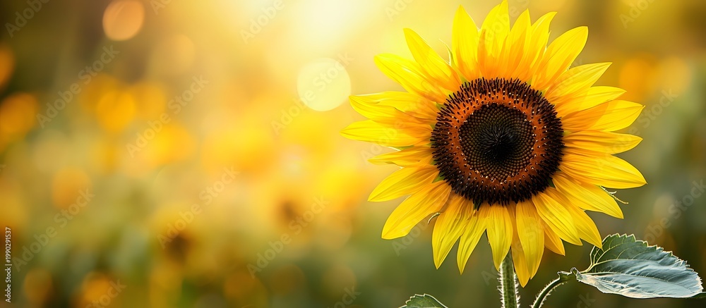 Obraz premium Yellow sunflower background