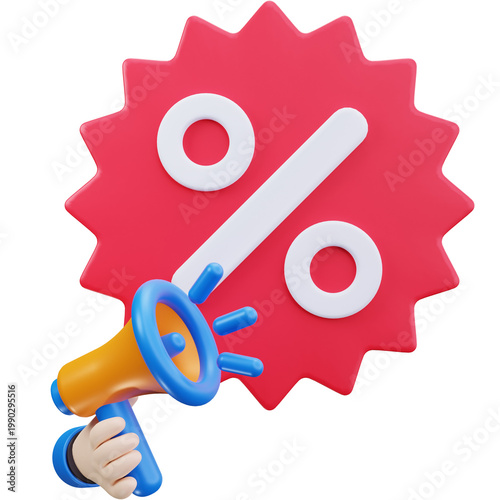 Discount Offer Promotion Strategy 3D Illustrations