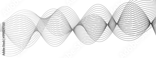 Vector Abstract wavy lines forming a modern design, suitable for various applications, creating a dynamic visual effect, with soft, flowing curves and gentle gradients.