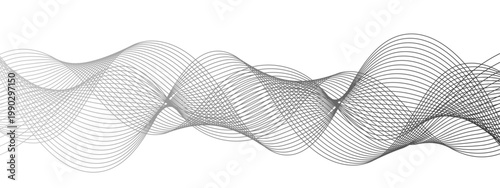 Vector Abstract wavy lines flow in a seamless pattern. The design features a smooth, interconnected visual