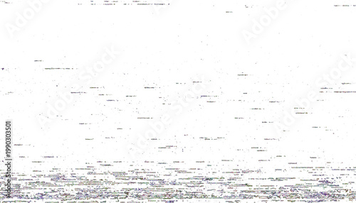 Canvastavla White background sparse colorful pixel glitch debris scatter dense color strip b
