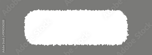 Torn paper frame elips background. White blank sheet wallpaper with jagged edges. Ripped grunge element bundle for poster, text box, banner. Vector Ilutration.eps10