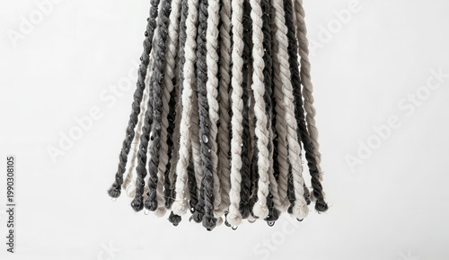 Mop head with wet effect isolated