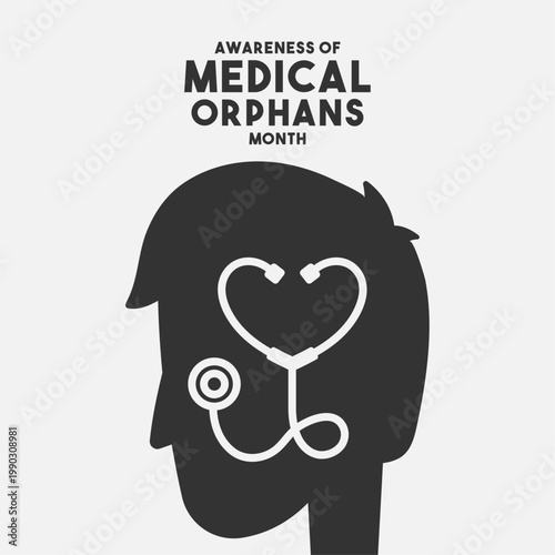 Awareness of Medical Orphans Month. May. Banner, card, background.