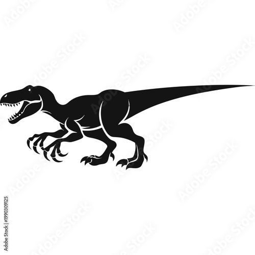Stealthy dinosaur silhouette stalking predator profile