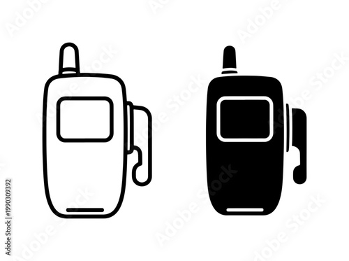 Walkie Talkie Radio Communication Device Icon Set