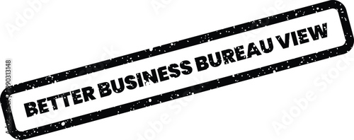 Distressed rectangular seal mark with diagonal text signifying improved enterprise management and operational perspective outlook