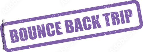 Distressed rectangular stamp emphasizing recovery after a journey or returning from a challenging trip