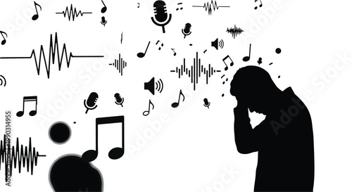 overwhelmed by noise and sound waves