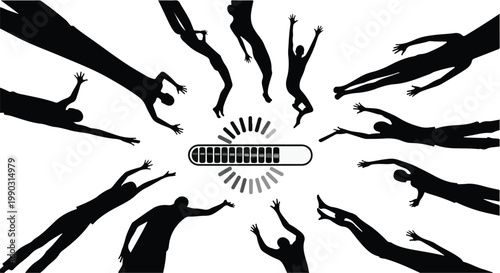 people reaching for a wifi signal