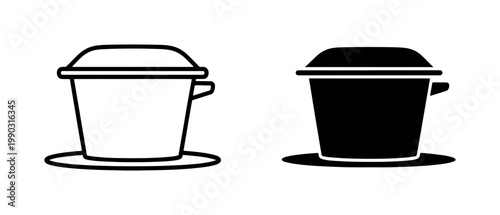 Vietnamese Coffee Drip Filter Phin Icon Set