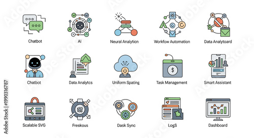 Fotografie A modern and secure chatbot icon conveys trust and efficient customer service