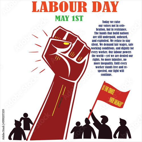 Celebrating labour day with unity and demands for workers rights worldwide on may first