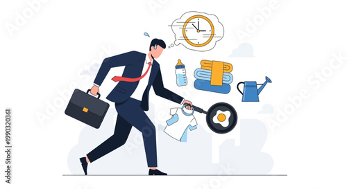 Businessman in a Hurry Rush.