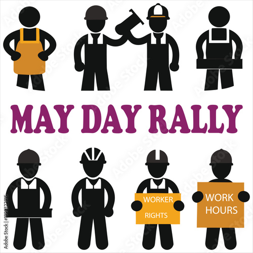 Celebrating labor rights and worker solidarity during a may day rally event