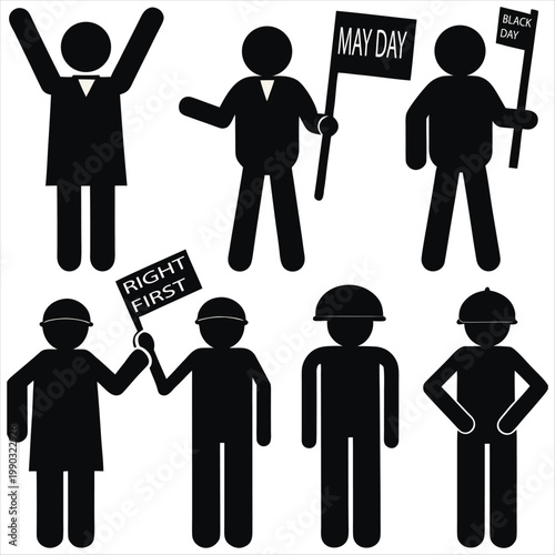 Diverse icons celebrating various social movements and causes