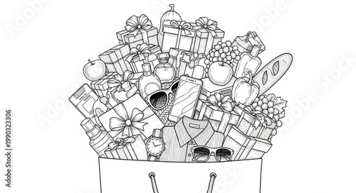 Shopping Spree Bag Outline

