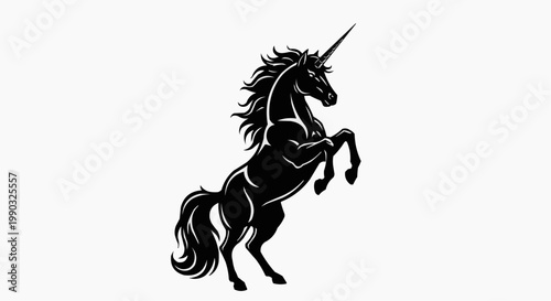 Rearing Unicorn Silhouette