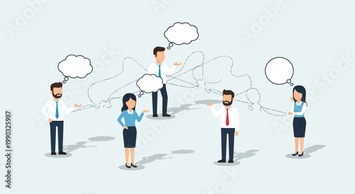Business people talking in office.