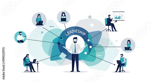 Business Leader Team Management.