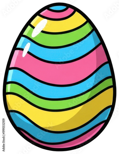 colorful easter egg png striped decorated egg cutout festive holiday egg png vibrant spring egg cutout cartoon illustrated egg png decorated striped egg cutout isolated transparent background image