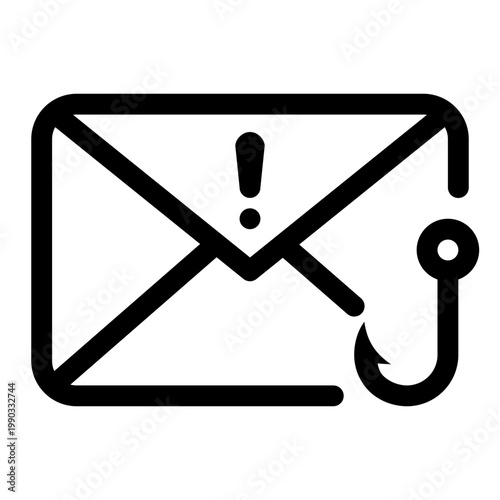 Phishing Email icon with exclamation mark