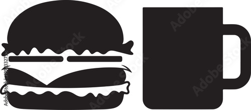 Burger Beer Silhouette Bundle