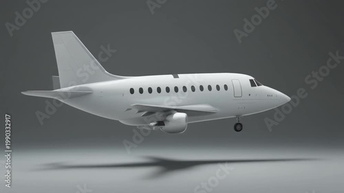 White airplane flying in the air.