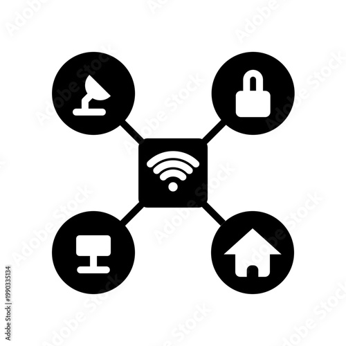 IoT Network Solid Icon