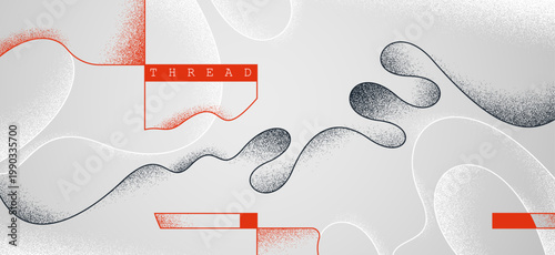 Minimal curvy lines vector abstract background, relaxing and tranquil art abstraction, antistress textured flowing lines, elegant dunamic graphics.